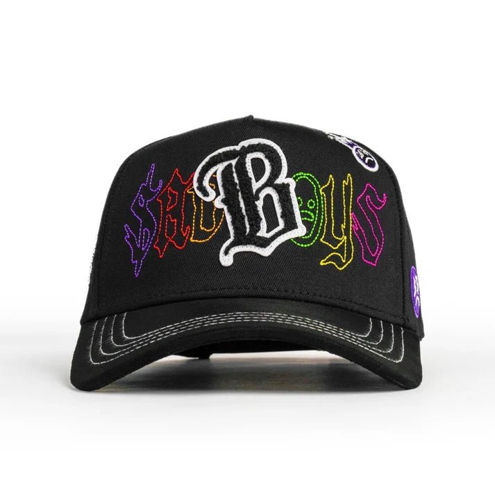 Big Boss B sad boys Embroidered Western Ball Cap - Black - OriginalWestern.com