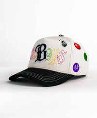 Big Boss B sad boys Embroidered Western Ball Cap - White - OriginalWestern.com