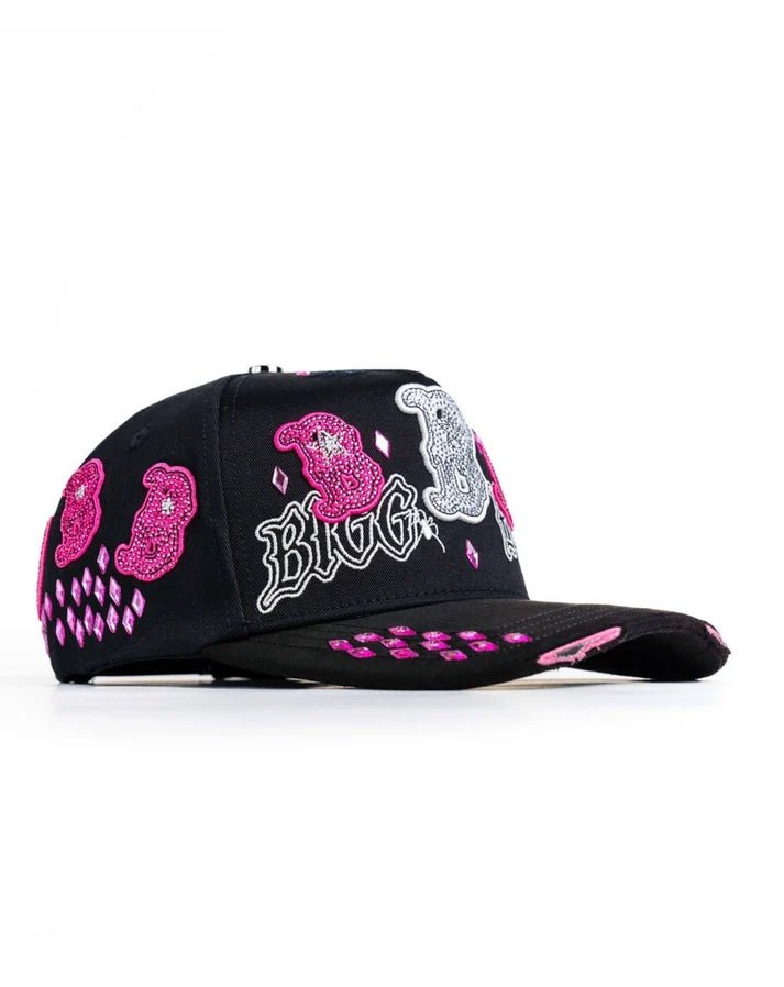 Big Boss BBB Pink Embroidered Western Ball Cap - Black - OriginalWestern.com