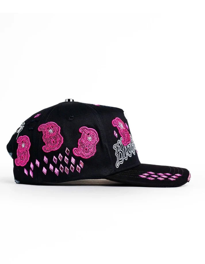 Big Boss BBB Pink Embroidered Western Ball Cap - Black - OriginalWestern.com