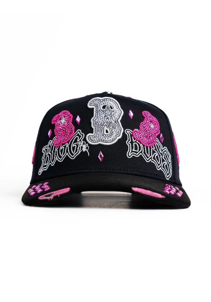 Big Boss BBB Pink Embroidered Western Ball Cap - Black - OriginalWestern.com