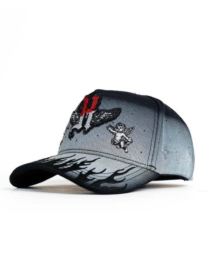 Big Boss K Ángel Embroidered Western Ball Cap - Gray - OriginalWestern.com