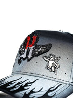 Big Boss K Ángel Embroidered Western Ball Cap - Gray - OriginalWestern.com