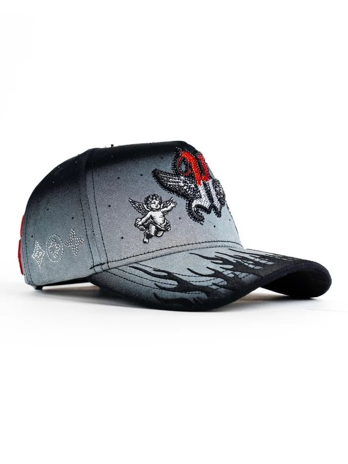 Big Boss K Ángel Embroidered Western Ball Cap - Gray - OriginalWestern.com