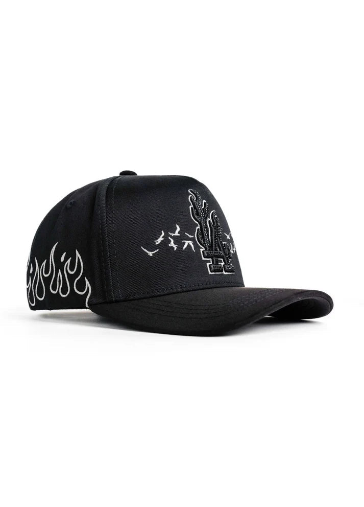 Big Boss La Flamas Embroidered Western Ball Cap - Black - OriginalWestern.com