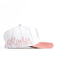 Big Boss La Flamas Embroidered Western Ball Cap - PINK (White) - OriginalWestern.com