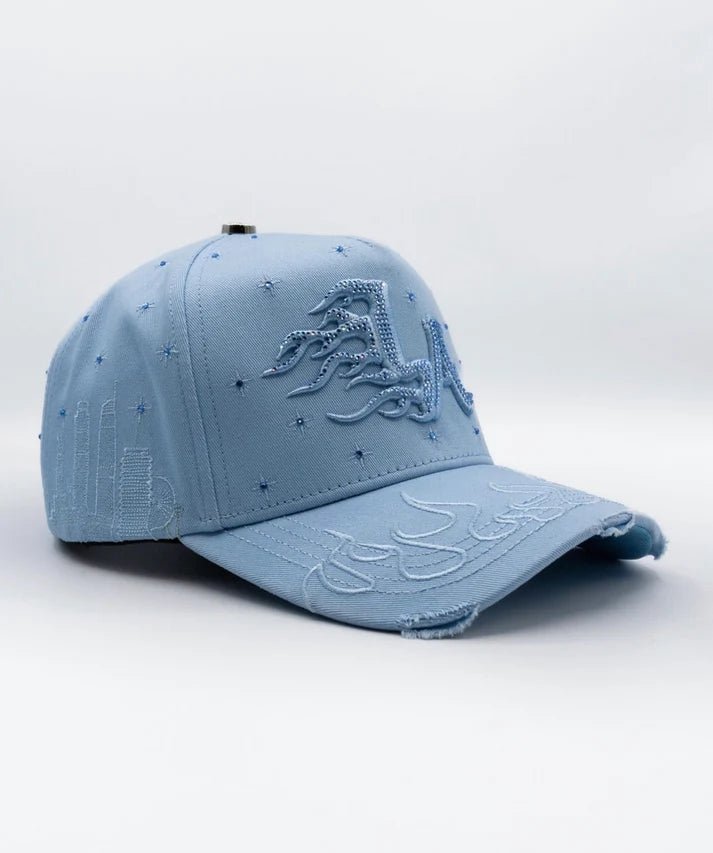 Big Boss La Flamas Klan Embroidered Western Ball Cap - Blue - OriginalWestern.com