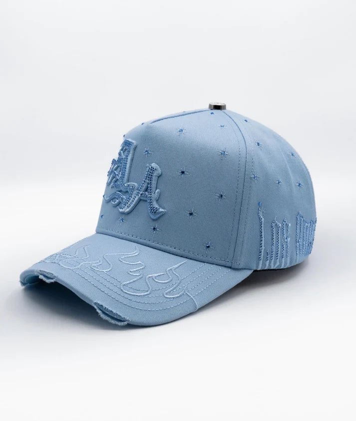 Big Boss La Flamas Klan Embroidered Western Ball Cap - Blue - OriginalWestern.com
