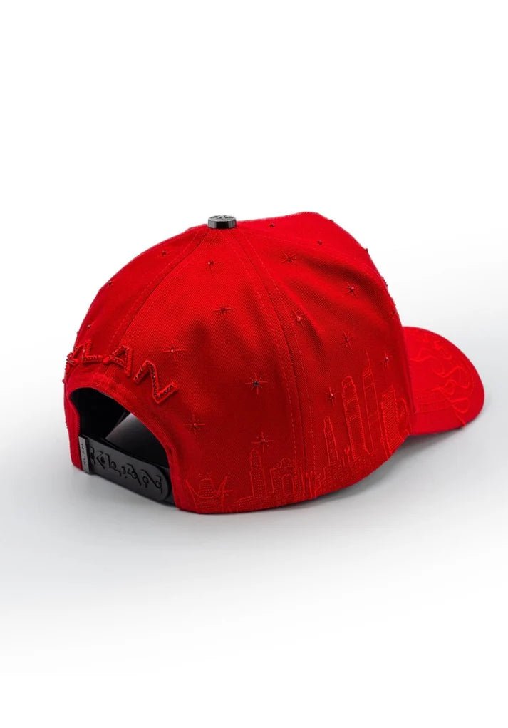 Big Boss La Flamas Klan Embroidered Western Ball Cap - Red - OriginalWestern.com