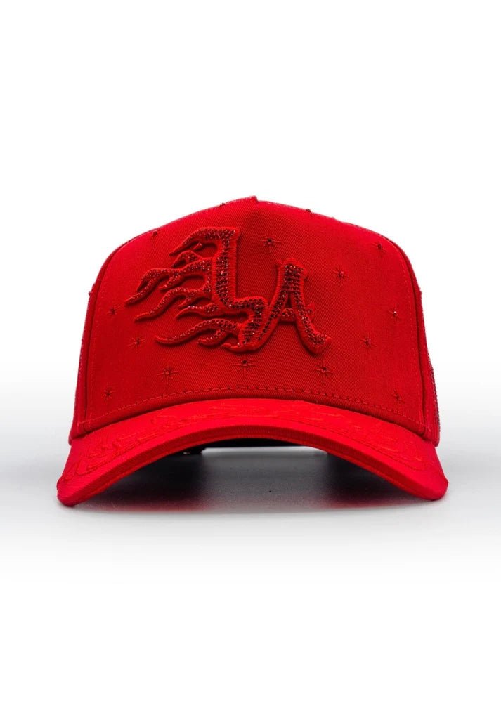 Big Boss La Flamas Klan Embroidered Western Ball Cap - Red - OriginalWestern.com