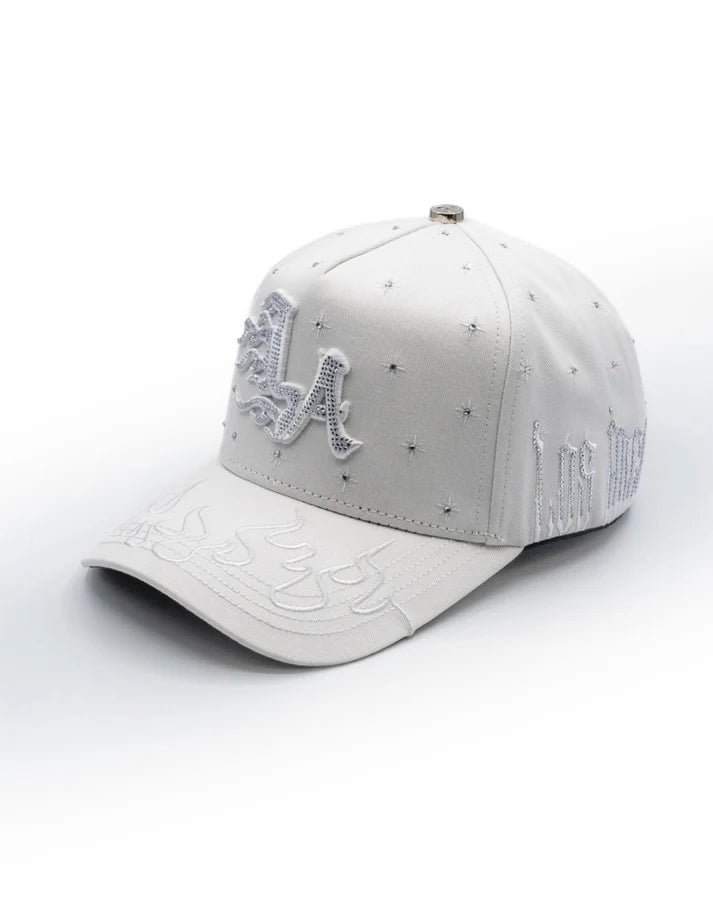 Big Boss La Flamas Klan Embroidered Western Ball Cap - White - OriginalWestern.com