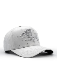 Big Boss La Flamas Klan Embroidered Western Ball Cap - White - OriginalWestern.com