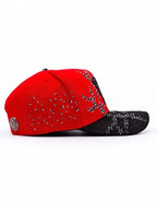 Big Boss Sakura Embroidered Western Ball Cap - Red - OriginalWestern.com