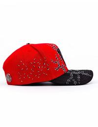Big Boss Sakura Embroidered Western Ball Cap - Red - OriginalWestern.com