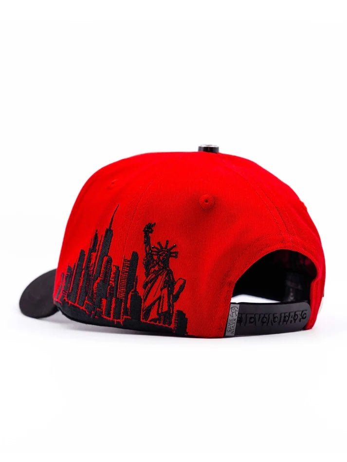 Big Boss Sakura Embroidered Western Ball Cap - Red - OriginalWestern.com