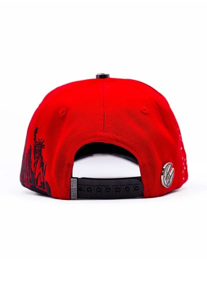Big Boss Sakura Embroidered Western Ball Cap - Red - OriginalWestern.com