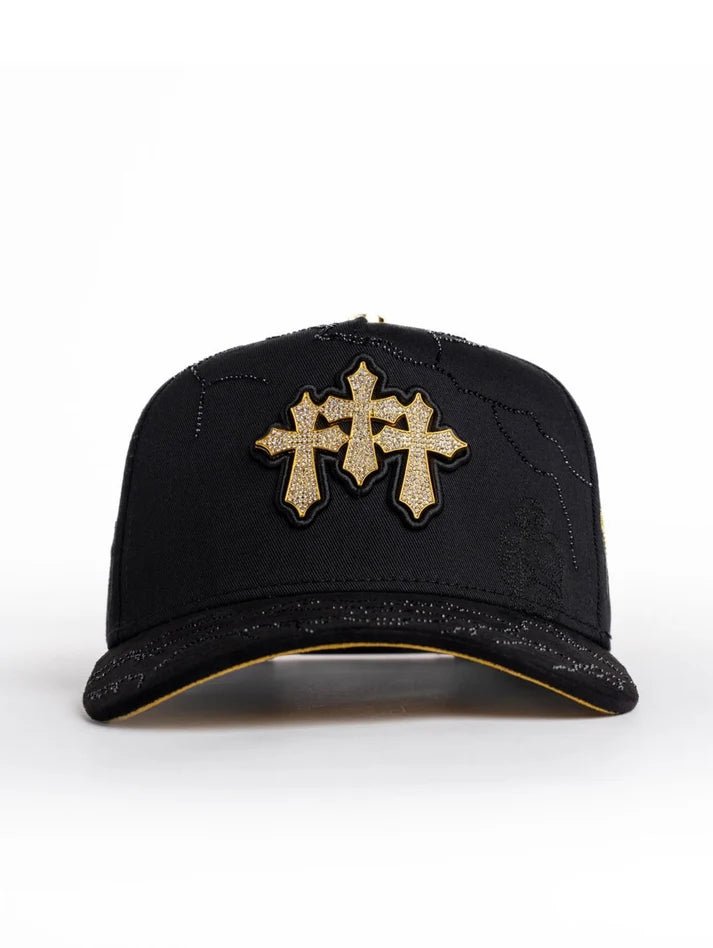 Big Boss Tres cruces oro Embroidered Western Ball Cap - Black - OriginalWestern.com