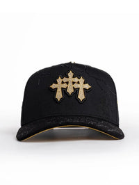 Big Boss Tres cruces oro Embroidered Western Ball Cap - Black - OriginalWestern.com