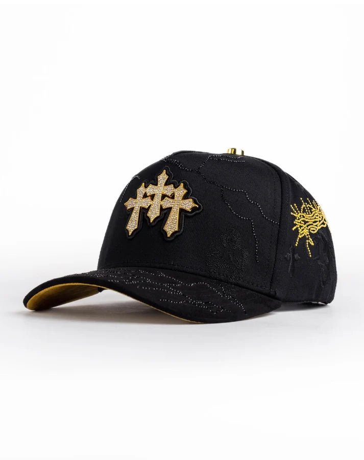 Big Boss Tres cruces oro Embroidered Western Ball Cap - Black - OriginalWestern.com