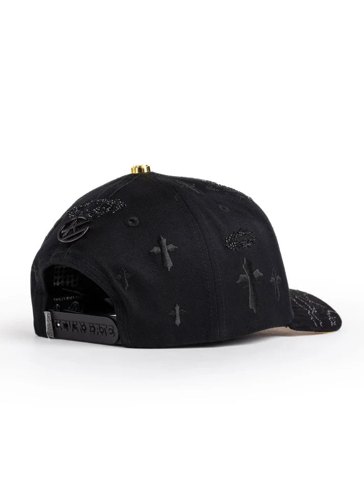 Big Boss Tres cruces oro Embroidered Western Ball Cap - Black - OriginalWestern.com