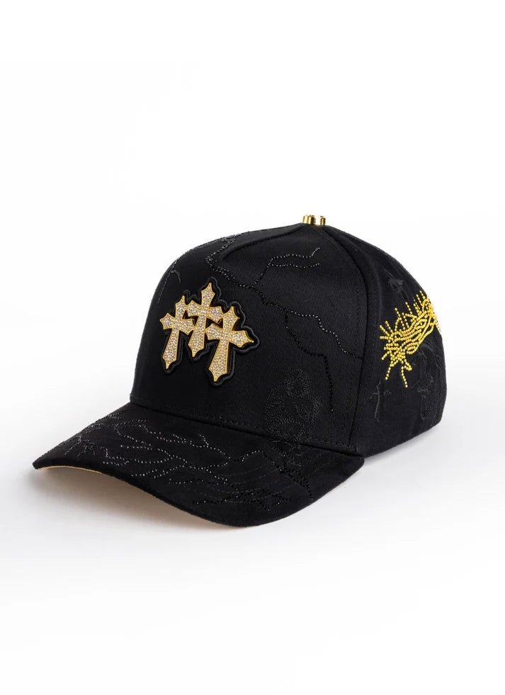 Big Boss Tres cruces oro Embroidered Western Ball Cap - Black - OriginalWestern.com