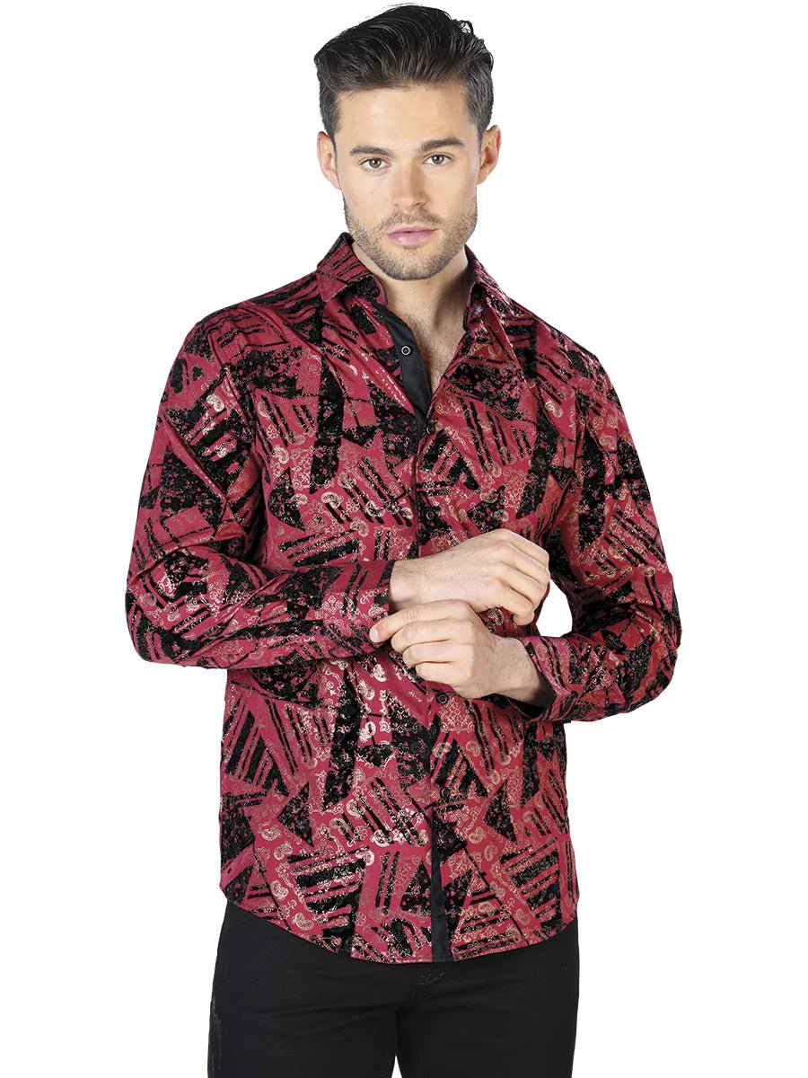 Black Brick Casual Long Sleeve Shirt 44052 - OriginalWestern.com