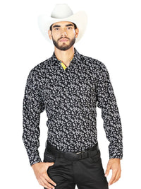 Black Casual Long Sleeve Shirt 126264 - OriginalWestern.com