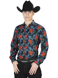 Black Casual Long Sleeve Shirt 126276 - OriginalWestern.com