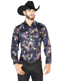 Black Casual Long Sleeve Shirt 43841 - OriginalWestern.com