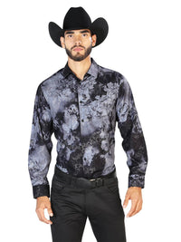 Black Casual Long Sleeve Shirt 43849 - OriginalWestern.com