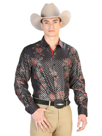 El General- Black Casual Long Sleeve Shirt 43857