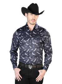 El General- Black Casual Long Sleeve Shirt 43934