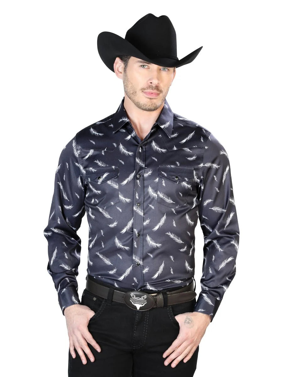 El General- Black Casual Long Sleeve Shirt 43934