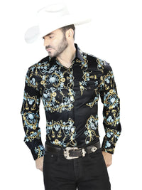 Black Gold Casual Long Sleeve Shirt 44083 - OriginalWestern.com