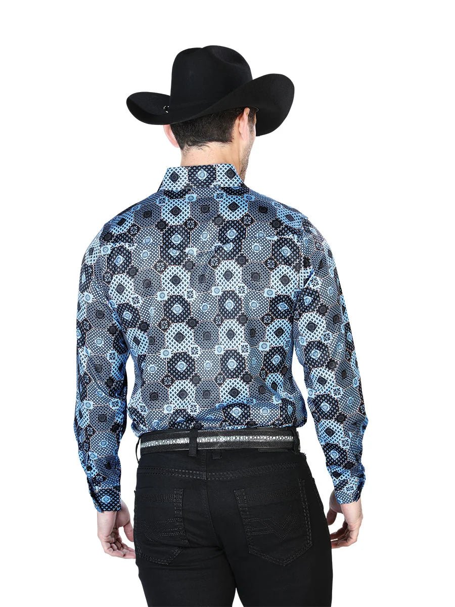 Blue Print Casual Long Sleeve Shirt 43963 - OriginalWestern.com