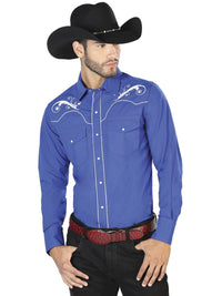 Blue Western Long Sleeve Shirt 42959 - OriginalWestern.com