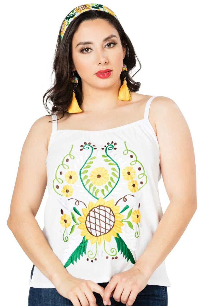 El General Women’s Blusa Artesanal Mexicana 603072 Blanca