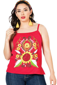 El General Women’s Blusa Artesanal Mexicana 603073 Rojo