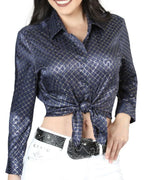 El General Women’s Blusa Manga Larga De Moda Navy Blue 44560