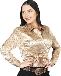 El General Women’s Blusa Manga Larga De Moda Beige 44556