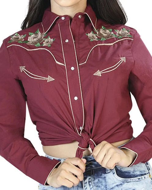 El General Women’s Blusa Vaquera El Señor De Los Cielos 42965