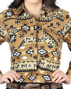 El General Women’s Camisa Vaquera Mostaza De Mujer Botonadura De Broche 44421