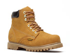 Bonanza BA621 Heartland 6" Plain Toe Lace Up Work Boots - Tan - OriginalWestern.com