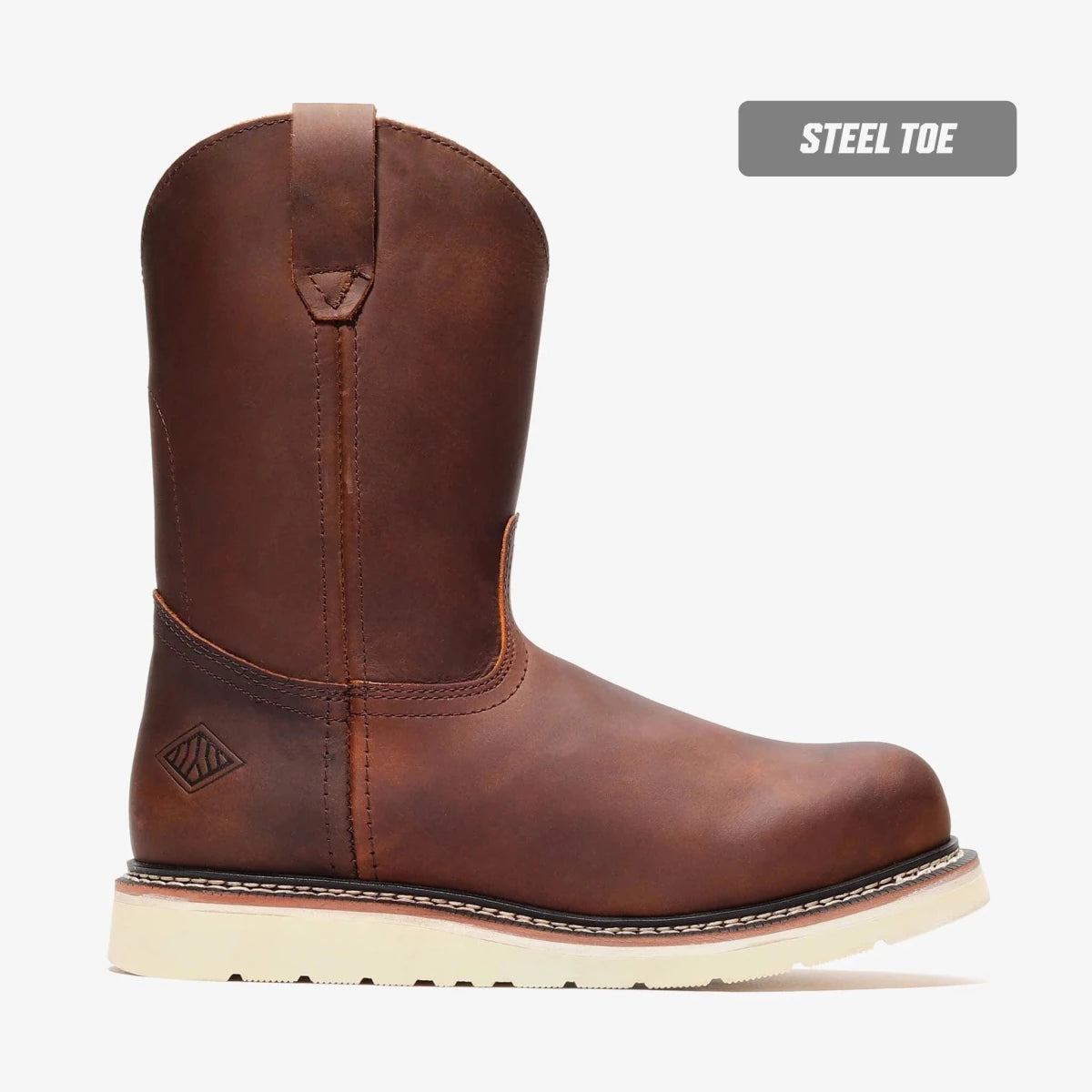 Bonanza Frontier Classic 10” Wellington Steel Toe Work Boot – Crazy Brown - OriginalWestern.com