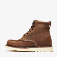 Bonanza Frontier Classic 6” Moc Toe Steel Toe Work Boot – Crazy Brown - OriginalWestern.com