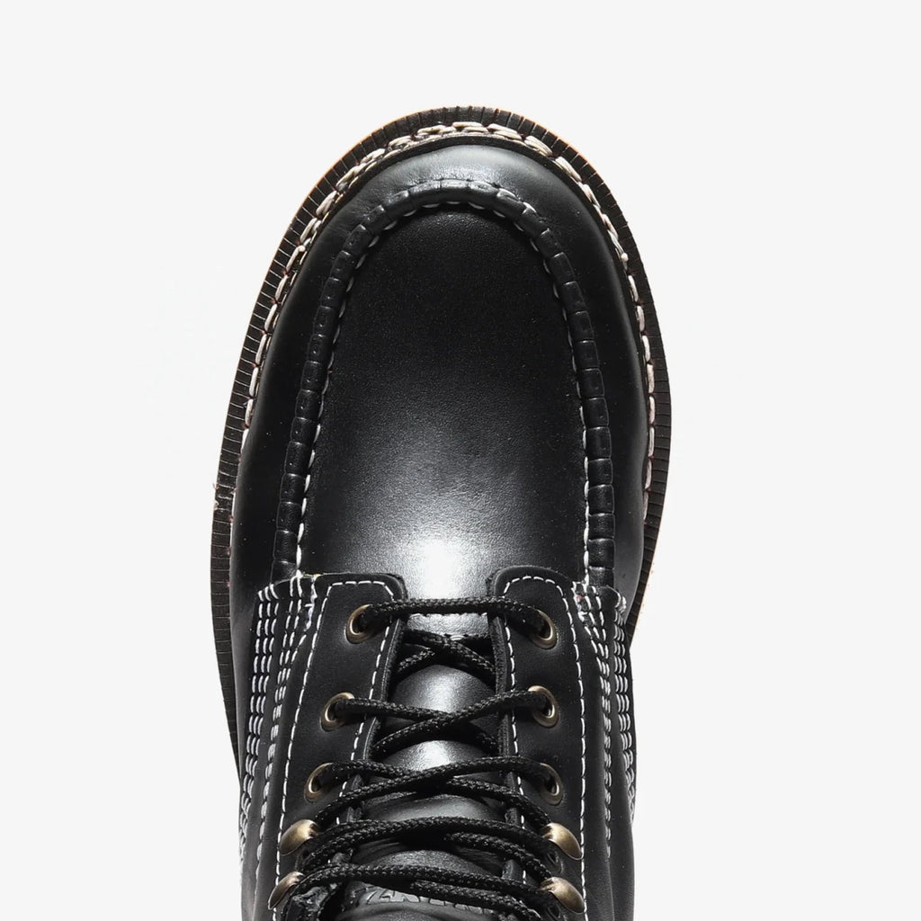 Bonanza Frontier Classic 6” Moc Toe Work Boot – Black - OriginalWestern.com