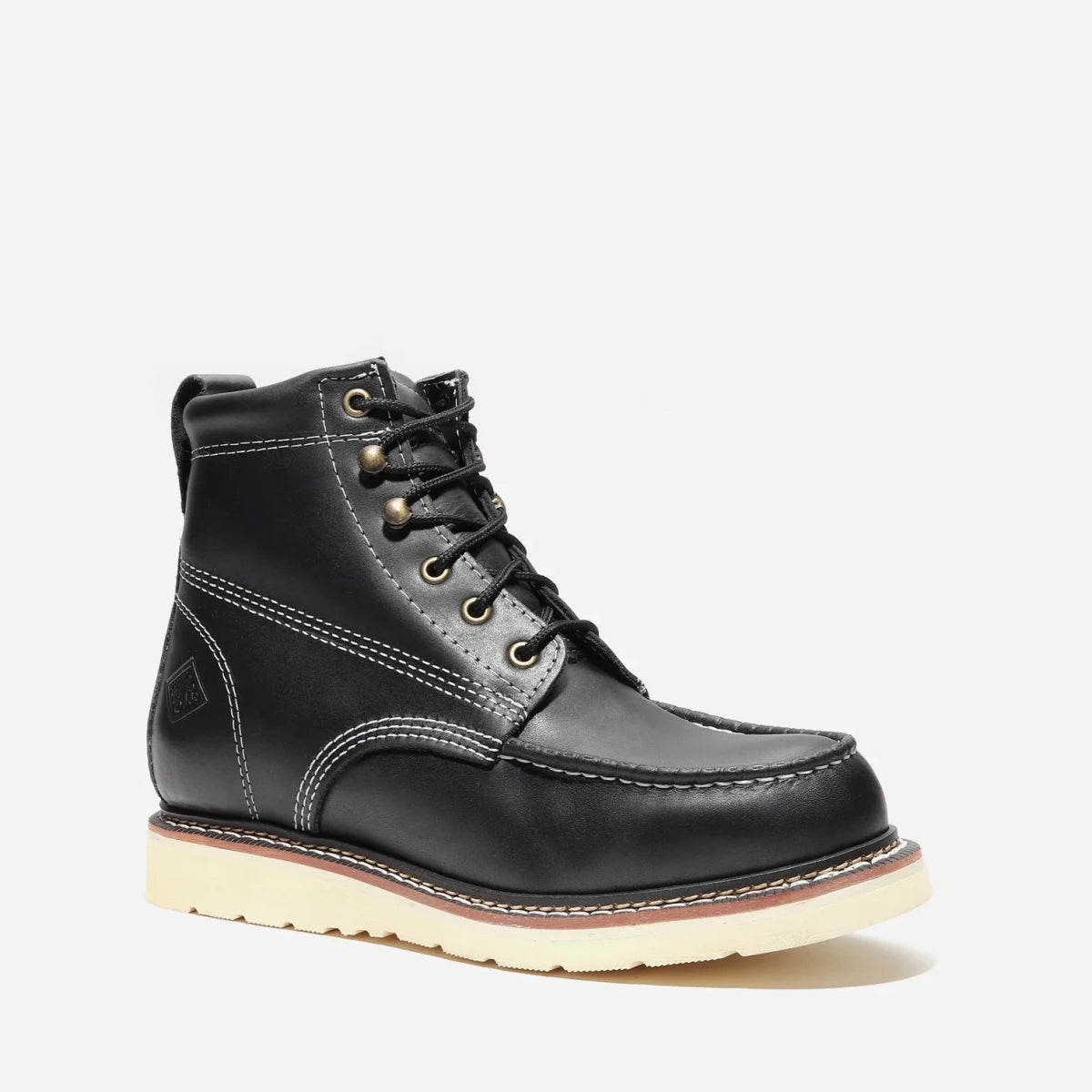 Bonanza Frontier Classic 6” Moc Toe Work Boot – Black - OriginalWestern.com