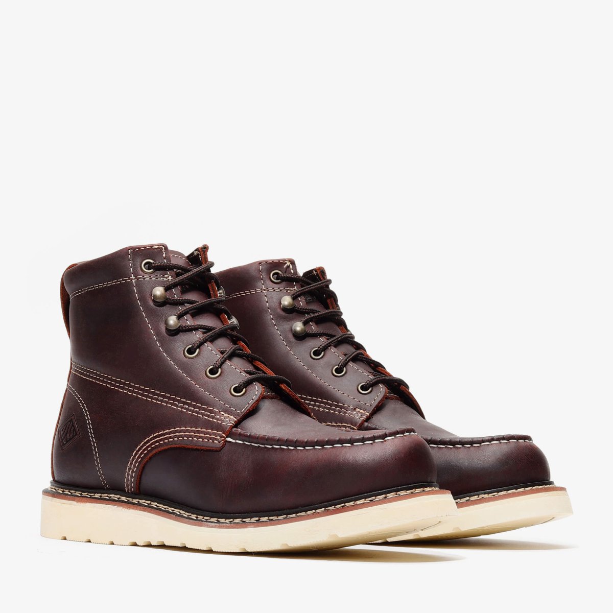 Bonanza Frontier Classic 6” Moc Toe Work Boot – Burgundy - OriginalWestern.com