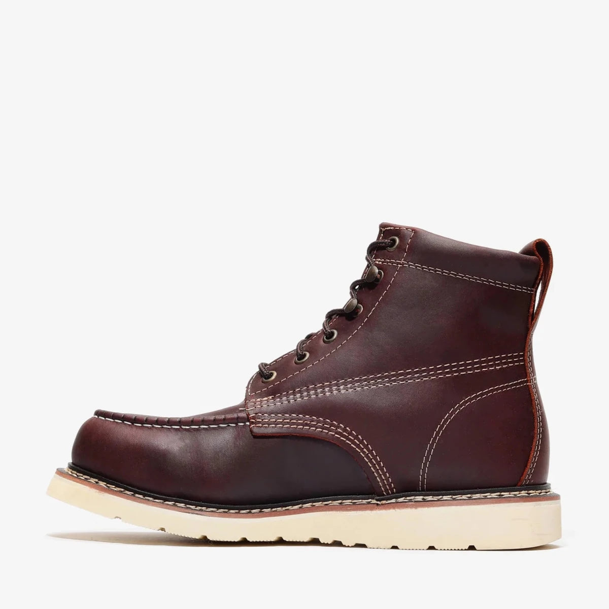 Bonanza Frontier Classic 6” Moc Toe Work Boot – Burgundy - OriginalWestern.com
