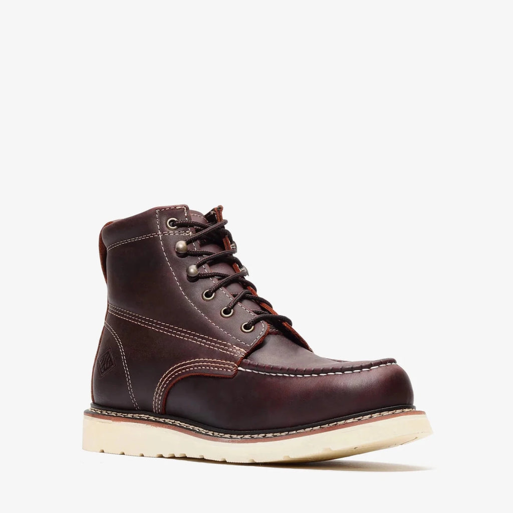 Bonanza Frontier Classic 6” Moc Toe Work Boot – Burgundy - OriginalWestern.com